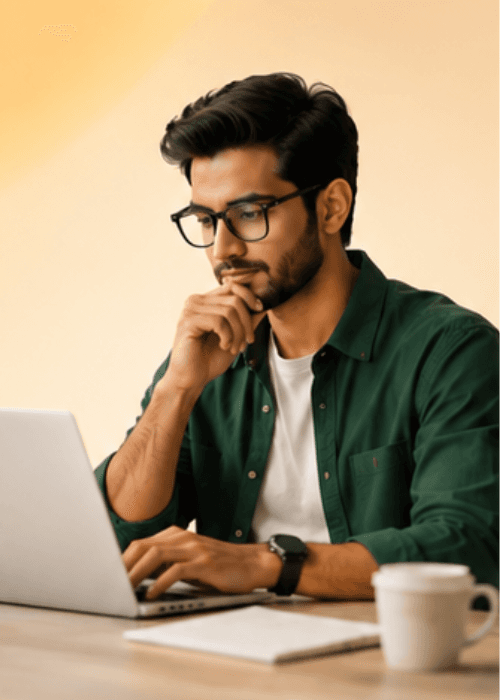 Working professional upskilling with self-paced digital courses