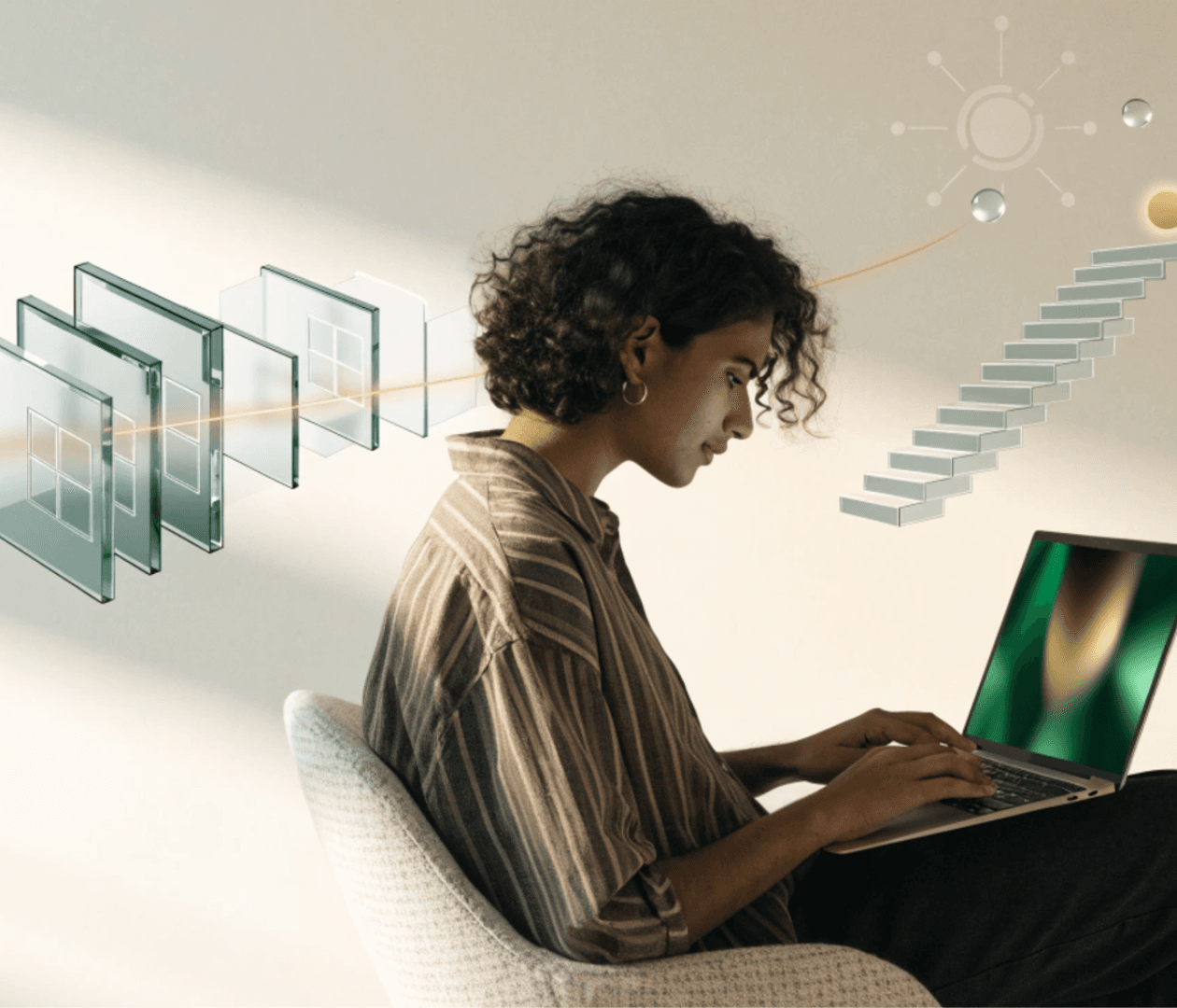 Flexible self-paced learning on a tablet from anywhere